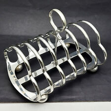 Large Georgian Style Toast Rack - Silver Plated - Walker & Hall 1904 Antique