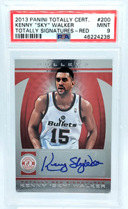 /10 Kenny Walker AUTO POP 1 PSA 9 SKY 2013-14 Totally Certified Autograph #200