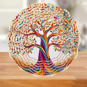 3D Wind Spinner 10" Metal Tree of Life Colorful Whirligig Outdoor Garden Yard - Picture 1 of 9