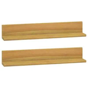 Wall Shelves 2 pcs 23.6"x3.9"x3.9" Solid Wood Teak vidaXL - Picture 1 of 7