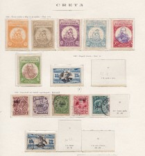1905 Greece/Grecia Creta , 13 valori (compreso n° 33 SENZA GOMMA)