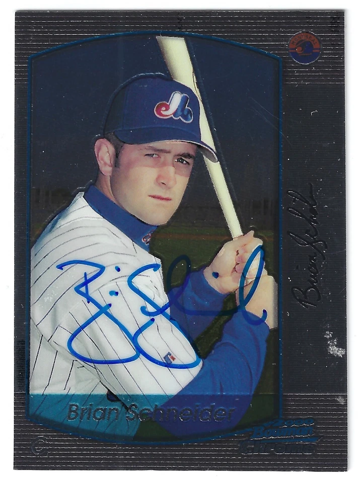 BRIAN SCHNEIDER EXPOS SIGNED CARD NATIONALS NEW YORK METS PHILADELPHIA PHILLIES - Image 1 of 1