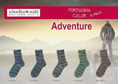 Sockenwolle Fortissima ADVENTURE 5x 150g 6-fädig Sortimentspaket - Bild 1 von 4