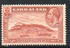 Gibilterra Sc 97a 1931 Ships & Rock 1 1.2d perf 13 1/2 x 14 francobollo Giorgio V nuovo di zecca - Foto 1 di 1
