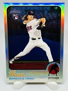 2022 Topps Heritage Chrome Refractor /673 Joe Ryan RC Rookie SP Minnesota Twins