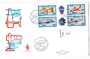Italy 1981 Construzioni aeronautiche block on FDC venetia Racc - Picture 1 of 1