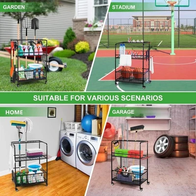 Accessoires de rangement pour outils de jardin mobiles, pour abri jardin et - Photo 1/4