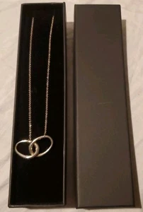 Tiffany & Co. Peretti Sterling Silver (.925) Interlocking Rings Pendant Necklace - Picture 1 of 9