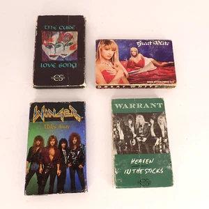 4 Cassette Rock Singles - Warrant Winger Great White The Cure 100% Tested Good - Picture 1 of 6