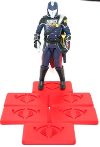 INDIVIDUELLE ROTE STÄNDER PASSEND FÜR G.I. Joe Classified Figuren - 6 Stück - Bild 1 von 1