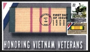 USA, SCOTT #3188-G, 1502, LIMITED S&D GLEN FDC COVER HONOR VIETNAM VETERANS 1999 - Picture 1 of 2