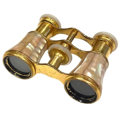 Antique Lemaire FI Mother-Of-Pearl Opera Glasses Paris French Binoculars France - Image 1 of 4