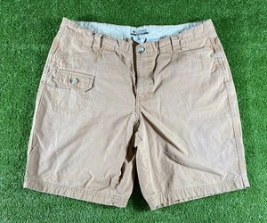 Columbia Shorts Womens Sz 12 Khaki Chino Travel Casual 5 Pocket RN69724 CA05367 - Picture 1 of 13