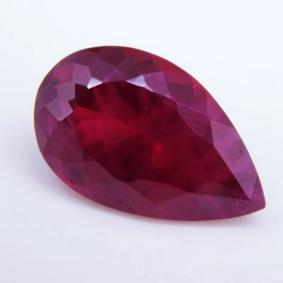 8.80 Ct Natural Mogok Red Ruby Pear Cut Certified Loose Gemstone - Image 1 of 4