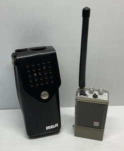 Rzadkie RCA Corporation TacTec 2-drożne radio walkie-talkie ze skórzanym etui - nieprzetestowane - Zdjęcie 1 z 8