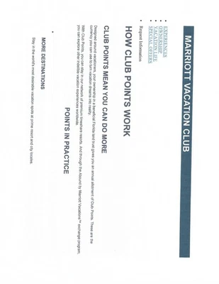 Marriott Vacation Club Destination Points - Image 1 of 2