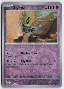 Pokemon Sigilyph 081/191 Reverse Holo Common SV08: Surging Sparks NM - Picture 1 of 2