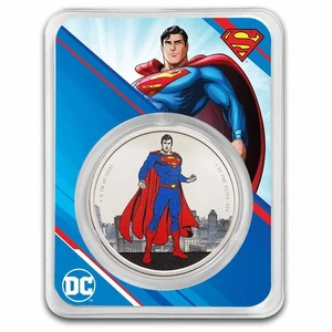 DC Comics 2024 SUPERMAN Colorized 1 oz .999 Silver Samoa Coin housed in TEP - Picture 1 of 7