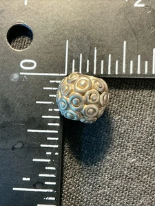 Pandora Sterling Silber 925 Goldfarben Oxi Kreis Punkte Muster Charm Bead ALE - Bild 1 von 8