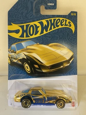 Juego 58 aniversario Hot Wheels 2025 **Chase** Corvette Stingray dorado azul (leer) Foto 1 de 4