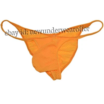 Sexy Hombres Posando Escasa Cuerda Bikini Calzoncillos Ropa Interior Agujeros para Respiración Calzoncillos Fruncidos Foto 1 de 4