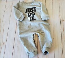 Baby Boy Nike Jumpsuit Romper Size 6 Months Gray Used 1x