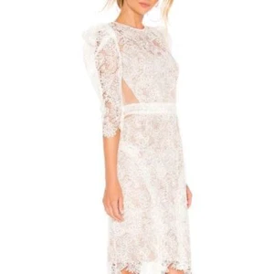 Vestido Bronx and Banco Madeleine Blanco Encaje Manga Abullonada Mujer Talla Grande Transparente - Imagen 1 de 16