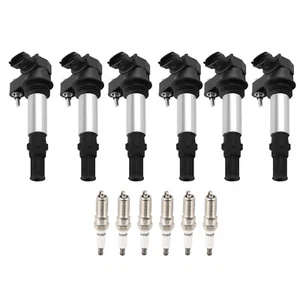 6 Ignition Coil + Spark Plugs For Cadillac Chevrolet Traverse GMC Cadillac UF375 - Foto 1 di 12