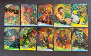 1995 Fleer Ultra Spider-Man - Clear Chrome - Complete Set (10 Cards) - Clean! - Picture 1 of 5