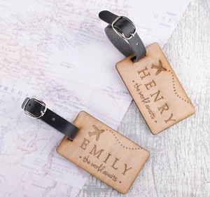 152pcs Personalised Wooden Luggage Tags - Bild 1 von 6