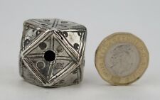 Egyptian Nubian Bedouin Rashaida / Beja coin-silver polyhedron bead