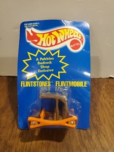 Vintage 1994 Blue Card HOT WHEELS Changing Color FlintMobile Flintstones New - Picture 1 of 13