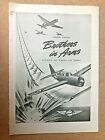1943 Aircraft Advert BUCCANEER BERMUDA DIVE BOMBERS CORSAIR FIGHTERS BREWSTER