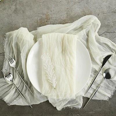 10 Cheesecloth Gauze Cotton DINNER TABLE NAPKINS Wedding Party Events Supplies - Image 1 of 2