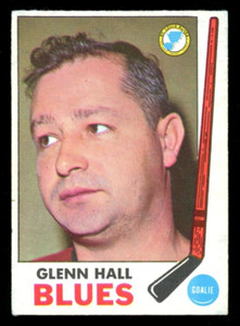 1969-70 OPC O PEE CHEE HOCKEY #12 GLENN HALL EX+ ST LOUIS BLUES BLACK HAWKS Card