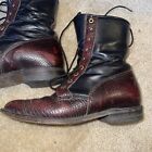 Justin Burgundy and Black￼ Western LaceUp Boots Women 8D (SS)