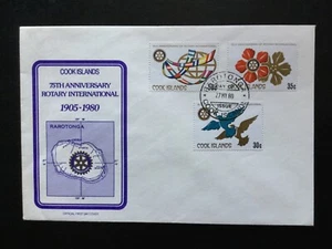 Cook Islands 1980 75 aniversario de Rotary International FDC (P115) - Imagen 1 de 1