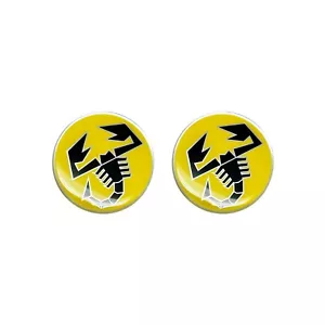 Adesivo per Abarth Ufficiale 3D Scorpione Giallo Diametro 21 mm - Foto 1 di 5