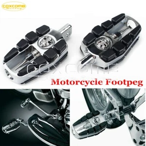 Pair Male Mount Foot Pegs Footrest For Harley Touring Road Glide Dyna Softail - Picture 1 of 9