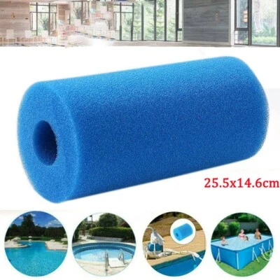 Blue Reusable Swimming Pool Filter Washable Foam Sponge Cartridge For Type-B UK - Image 1 of 4
