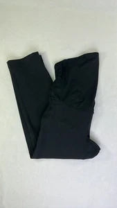 Isabel Maternity S Black Active Capri Leggings Crossover Belly Panel - Picture 1 of 6
