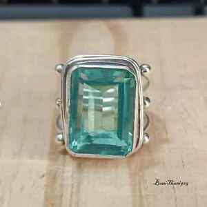 Natural Aquamarine Ring, 925 Sterling Silver Ring, Designer Ring, Large Aquamari