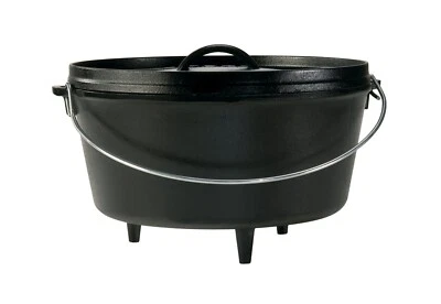 Forno holandês Lodge 8 quartos pré-temperado acampamento ferro fundido com tampa - alças duplas... - Imagem 1 de 4