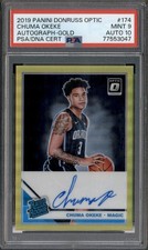 2019 Donruss Optic Rookie Autograph Gold Chuma Okeke RC Auto /10 PSA 9