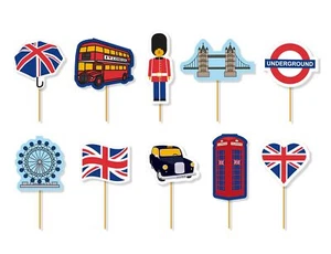 20 raccoglitori muffin Gran Bretagna decorazione festa nazionale festa a tema UK United Kingdom - Foto 1 di 1