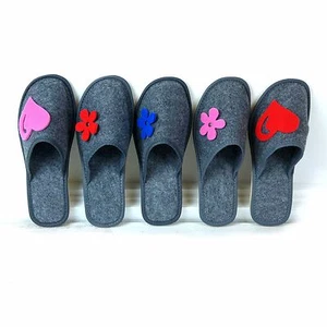 Damas Mujeres Niñas Pantuflas de Fieltro Hogar Invitado Viaje Talla 3 4 5 6 7 8 - Imagen 1 de 6
