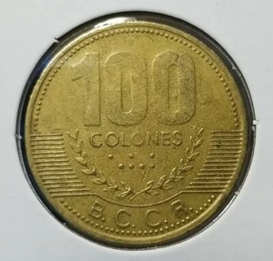 1998 Costa Rica 🇨🇷 100 Colones World Foreign Coin KM 230a In Mylar Flip! - Picture 1 of 4