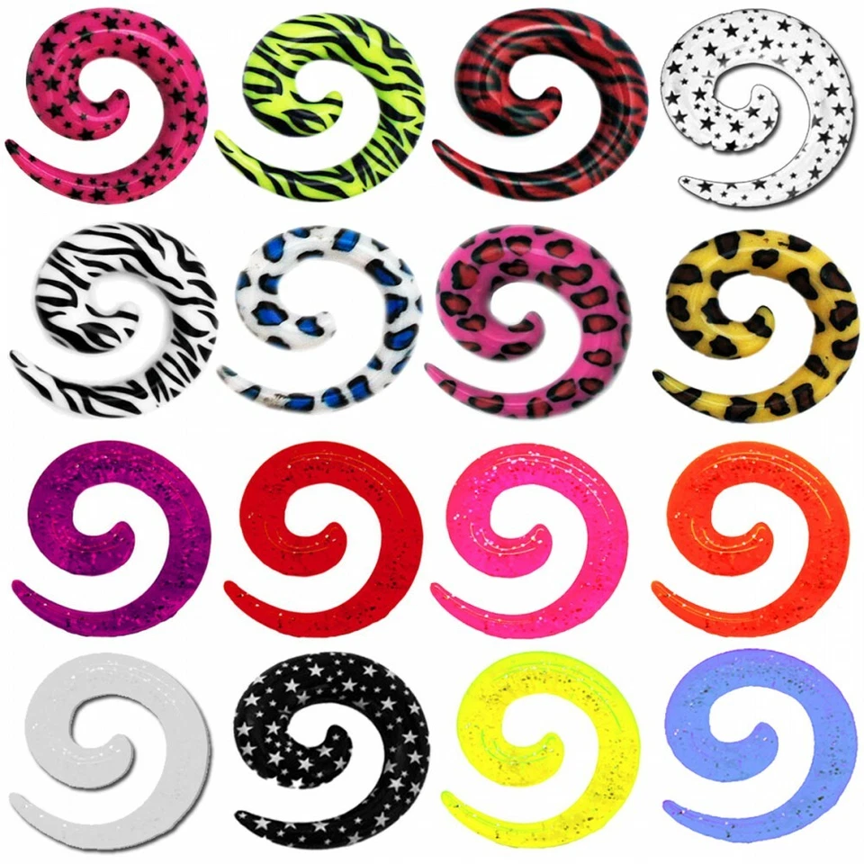 2er Set Dehnschnecken Dehnspirale Schnecke Dehner Spirale Tunnel 2 3 4 5 6 8 10 - Bild 1 von 1