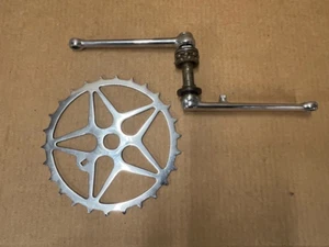 Iver Johnson 26" Bicycle Crankshaft Sprocket & BB  Late 1930's Re Chromed - Picture 1 of 7