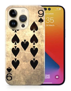 CASE COVER FOR APPLE IPHONE|NINE 9 OF SPADES PLAYING CARDS - Picture 1 of 44